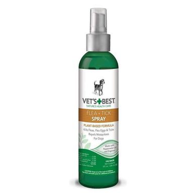 VET`S BEST (Ветс Бест) Flea + Tick Spray - Спрей від бліх, кліщів та комарів для собак 236 мл