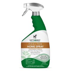 VET`S BEST (Ветс Бест) Flea + TickHome Spray - Універсальний домашній спрей від бліх, кліщів та комарів для собак і для будинку 945 мл