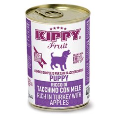 Kippy (Кіппі) Puppy Fruit Turkey&Apples - Вологий корм з індичкою та яблуками для цуценят усіх порід (паштет) 400 г