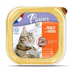 Plaisir (Плезир) Adult Sterilized Cat Chicken Terrine - Полнорационный влажный корм с курицей для взрослых стерилизованных котов (террин) 100 г