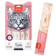 Wanpy (Ванпі) Creamy Lickable Treats Tuna & Shrimp тунець з креветками - рідкі ласощі для котів