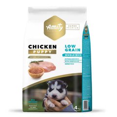 Amity (Аміті) Super Premium Low Grain Chicken Puppy - Сухий корм з куркою для цуценят собак різних порід 4 кг