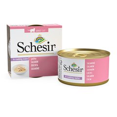 Schesir (Шезір) Salmon Natural Style - Консервований корм з лососем для дорослих котів (шматочки у власному соку) 85 г