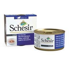 Schesir (Шезір) Tuna & Whitebait - Консервований корм з тунцем і анчоусами для дорослих котів (шматочки в желе) 85 г