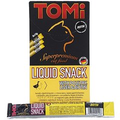 TOMi (Томі) Liquid Snack Poultry, Liver&Biotin - птиця та печінка з біотином - рідкі ласощі для котів 15 г