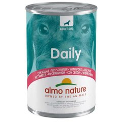 Almo Nature (Альмо Натюр) Daily Dog Adult Pork - Повнораціонний консервований корм з свининою для дорослих собак всіх порід 400 г