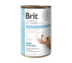 Brit GF Veterinary Diet (Бріт Ветерінарі Дієт) Dog Obesity - Вологий корм з ягням для собак при ожирінні та надмірній вазі 400 г