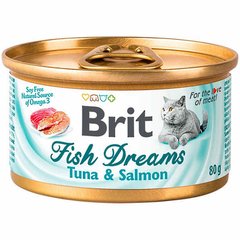 Brit (Брит) Fish Dreams Tuna & Salmon - Консервы с тунцом и лососем для кошек 80 г