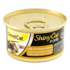 GimCat (ДжимКэт) ShinyCat - Консервированный корм с тунцом, креветкой и мальтом для кошек 70 г