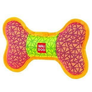 Collar (Коллар) Waudog Fun - Игрушка Кость с пищалкой для собак, Голубой, 20х12 см