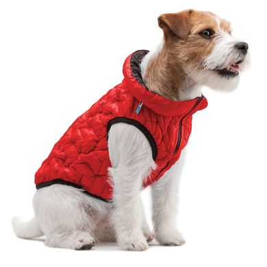 WAUDOG (Ваудог) AiryVest UNI - Двустороння еластична курточка для собак (червона/чорна) XS28 (25-28 см)
