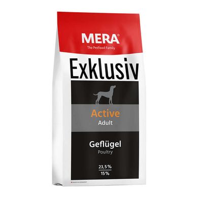 Mera (Мера) Dog Exklusiv Active - Сухий корм з птицею для дорослих спортивних та активних собак 15 кг