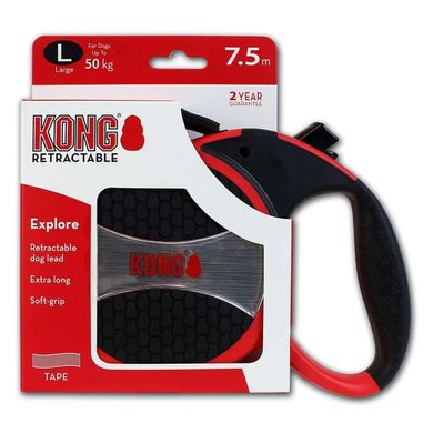 KONG (Конг) Explorer L - Повідець-рулетка для великих порід собак L Синій