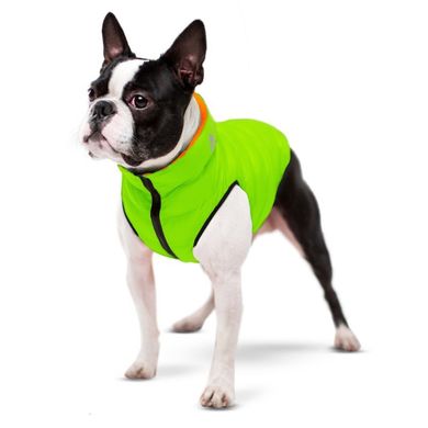 WAUDOG (Ваудог) AiryVest - Двусторонняя курточка для собак (оранжевая/салатовая) XS30 (27-30 см)