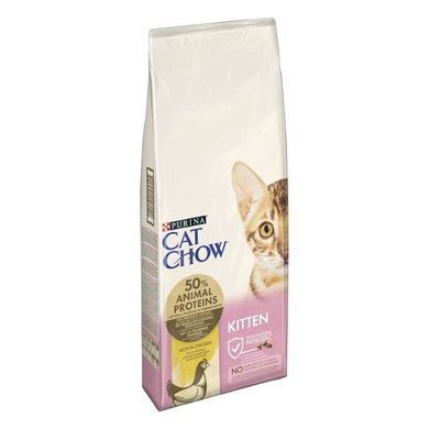Cat Chow (Кэт Чау) Kitten - Сухой полнорационный корм с курицей для котят, 1,5 кг