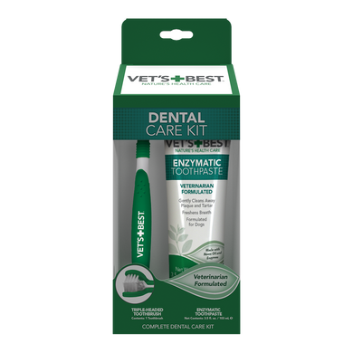 VET`S BEST (Ветс Бест) Dental Care Kit - Энзимная зубна паста 103 мл + зубна щітка