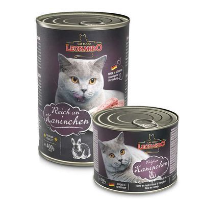 Leonardo (Леонардо) Reich an Rabbit - Консервований корм з кроликом для котів 200 г