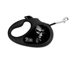 Collar (Коллар) WAUDOG Roulette Leash - Повідець-рулетка для собак з малюнком "Джокер Чорний" XS Чорний