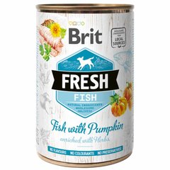 Brit (Брит) Fresh Fish & Pumpkin - Консервы с рыбой и тыквой для собак 400 г