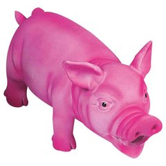 Flamingo (Фламинго) Pink Pig - Силиконовая хрюкающая игрушка Розовая Свинка для собак 22 см