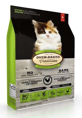 Oven-Baked (Овен-Бекет) Tradition Chicken Formula Kitten - Сухий корм зі свіжим м'ясом курки для кошенят всіх порід 350 г