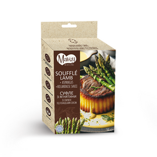 Ласощі для собак від 3-х місяців Mavsy (Мавсі) Freeze dried LAMB SOUFFL&Eacute; WITH ASPARAGUS IN HOLLANDAISE SAUCE з ягнятини зі cпаржею під голландським соусом, 50 г