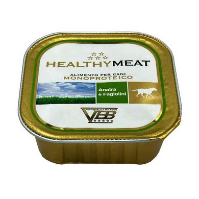 Healthy (Хэлси) Meat - Консервированный корм с уткой и зеленой фасолью для собак (паштет) 150 г