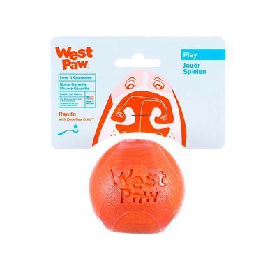 West Paw (Вест Пау) Rando - Іграшка великий м&rsquo;яч для собак, Яскраво-зелений, 6 см