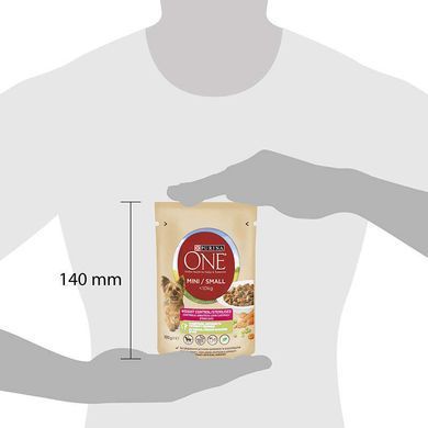 Purina ONE (Пуріна Ван) Mini Weight Control &ndash; Вологий корм з індичкою і морквою для контроля ваги собак малих порід 100 г