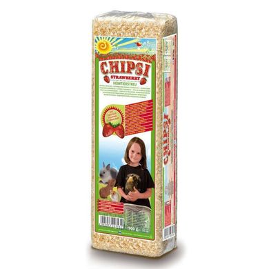 CHIPSI (Чіпсі) STRAWBERRY - Тирса для гризунів з ароматом полуниці 1 кг
