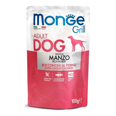 Monge (Монж) Dog Grill Manzo - Консервированный корм с говядиной для взрослых собак 100 г