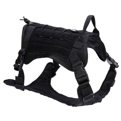 GuardianK9 Tactical Harness (Харнесс) Molle - Шлея - тактичний жилет з ручкою для собак M чорний