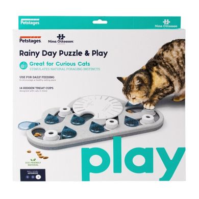 Nina Ottosson (Нина Оттоссон) Rainy Day Puzzle & Play Cat Game - Интерактивная игра-головоломка «Капли дождя» для кошек