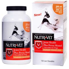 Nutri-Vet (Нутри-Вет) Hip & Joint Health DS Plus Perna Mussel - Витаминный комплекс для поддержания суставов с глюкозамином для собак 100 табл.