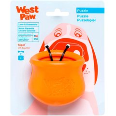 West Paw (Вест Пау) Toppl Treat Toy - Игрушка для лакомств для собак 8 см Оранжевый