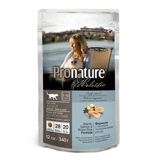 Pronature Holistic (Пронатюр Холистик) Adult Atlantic Salmon&Brown Rice - Сухой корм с лососем и рисом для взрослых кошек всех пород 340 г