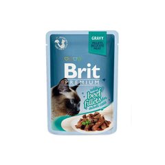 Brit Premium (Брит Премиум) Cat Beef fillets in Gravy - Влажный корм с кусочками из филе говядины в соусе для кошек 85 г