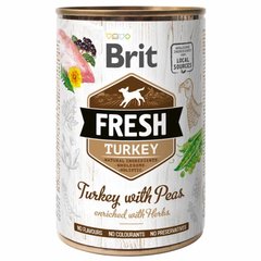 Brit (Брит) Fresh Turkey & Peas - Консервы с индейкой и горошком для собак 400 г