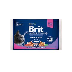 Brit Premium (Брит Премиум) Cat Fiah Plate - Набор паучей "Рыбная тарелка" для кошек 4х100 г
