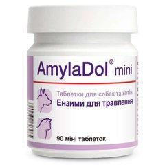 Dolfos (Дольфос) AmylaDol mini - Витаминно-минеральный комплекс для собак малых пород и кошек при нарушении пищеварения 90 табл.