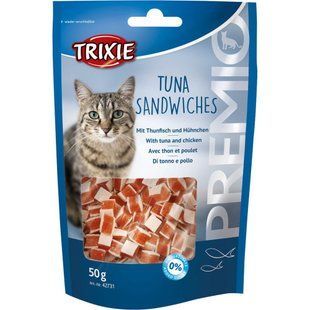 Trixie (Тріксі) PREMIO Tuna Sandwiches - Ласощі з тунцем і птицею для котів 50 г