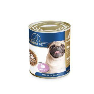 Premium Pet (Преміум Пет) Turkey Pieces For Adult Dog - Консервований корм з індичкою для дорослих собак (шматочки в соусі), 415 г