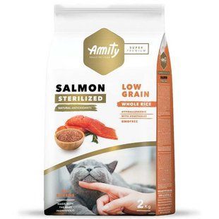 Amity (Амити) Super Premium Cat Sterilized - Сухой корм с лососем для взрослых стерилизованных котов, 2 кг