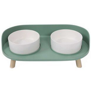M-Pets (М-Петс) Altitude Double Raised Pet Bowl - Миска двойная на подставке для котов и собак 2х450 мл