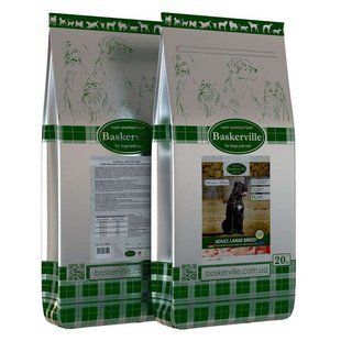 Baskerville (Баскервіль) Adult Large Breed - Сухий корм з м'ясом свійської птиці для дорослих собак великих порід 20 кг