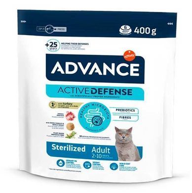 Advance (Едванс) (Едванс) Cat Sterilized Adult Turkey - Сухий корм з індичкою для стерилізованих кішок, 400 г