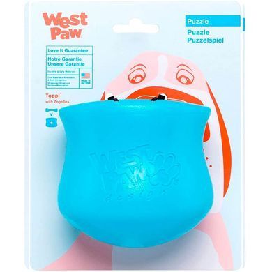 West Paw (Вест Пау) Toppl Treat Toy - Іграшка для ласощів для собак, Помаранчевий, 8 см