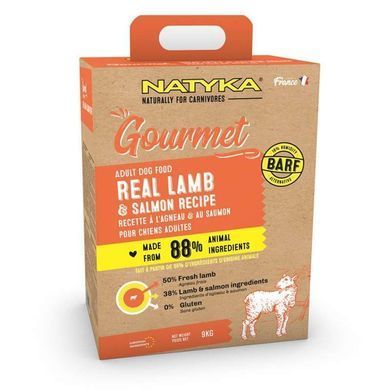 Natyka (Натіка) Gourmet Lamb & Salmon Adult Dogs - Напіввологий корм з ягням і лососем для дорослих собак середніх і великих порід 3 кг
