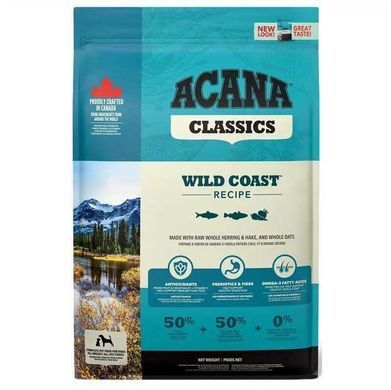 Acana (Акана) Wild Coast - Сухой корм с рыбой для собак всех пород на всех стадиях жизни 340 г