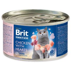 Brit Premium (Бріт Преміум) by Nature Chicken with Hearts - Вологий корм з куркою та серцем для дорослих котів (паштет) 200 г